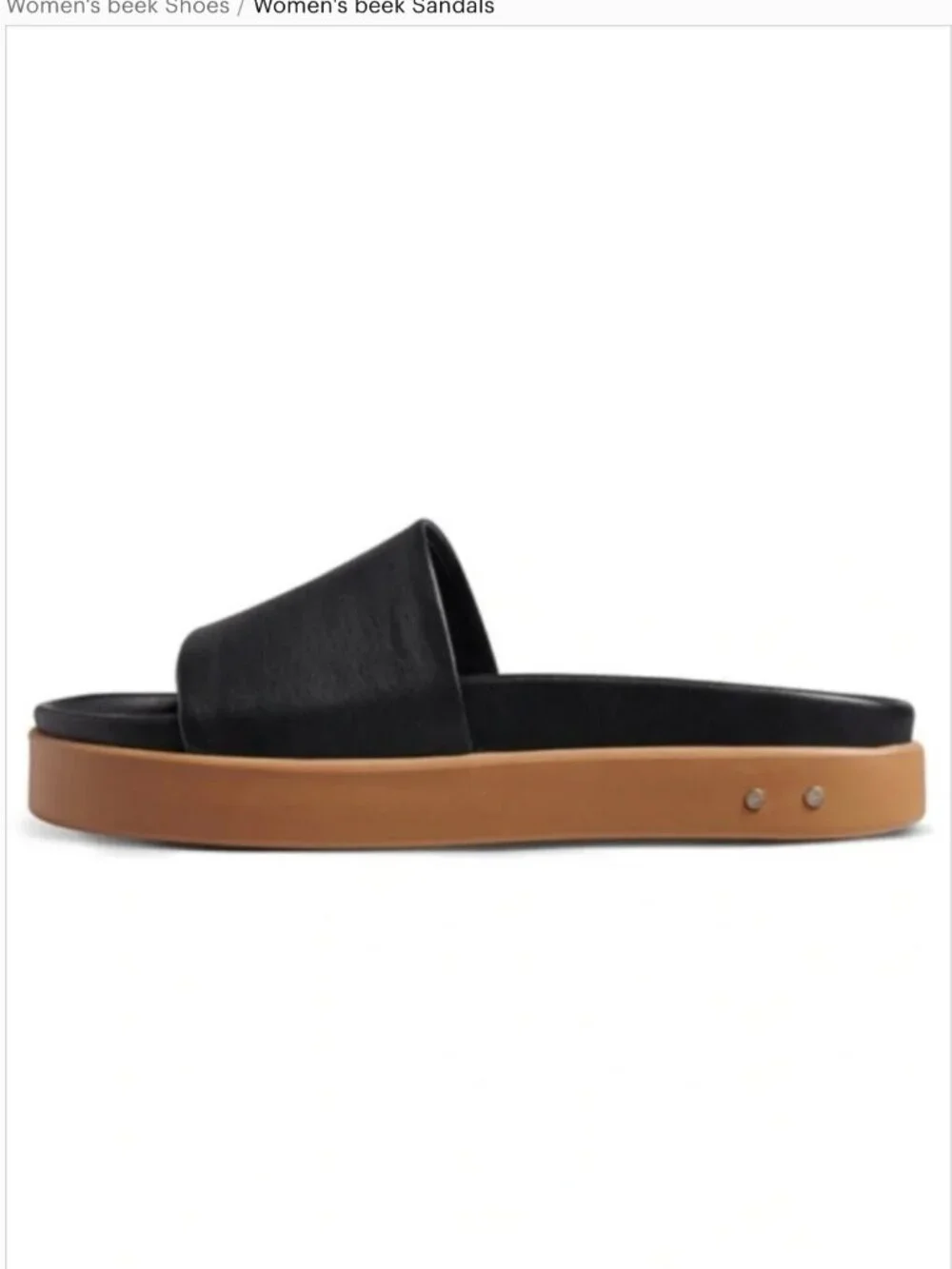 Beek Chick Platform Slide Sandal - Black, Size 10